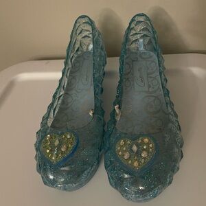 Disney Blue Glitter Light Up Cinderella Girls Shoes
